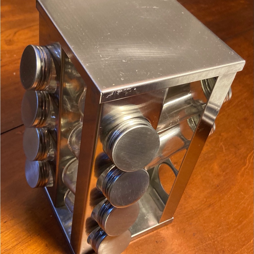Crate&Barrel Silver Spice Rack - Picture 11 of 12